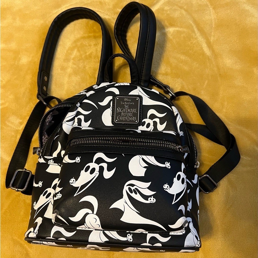 Disney Loungefly Black & White Oogie Boogie Ghost Mini Backpack